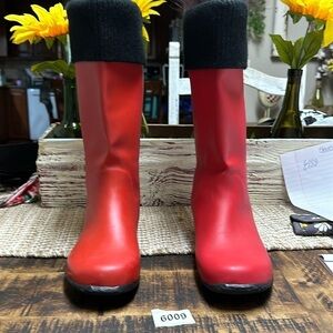 Butterfly twists red/black wellies. Rain/ water boots size 6 shown in pictures